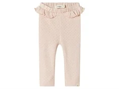 Lil Atelier leggings peach whip med hulmønster